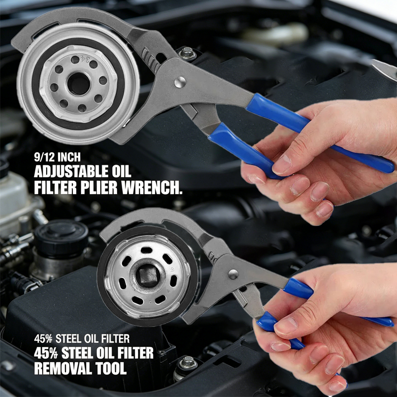 Oil Filter Wrench - 1 szt. 9/12-calowe szczypce do filtra