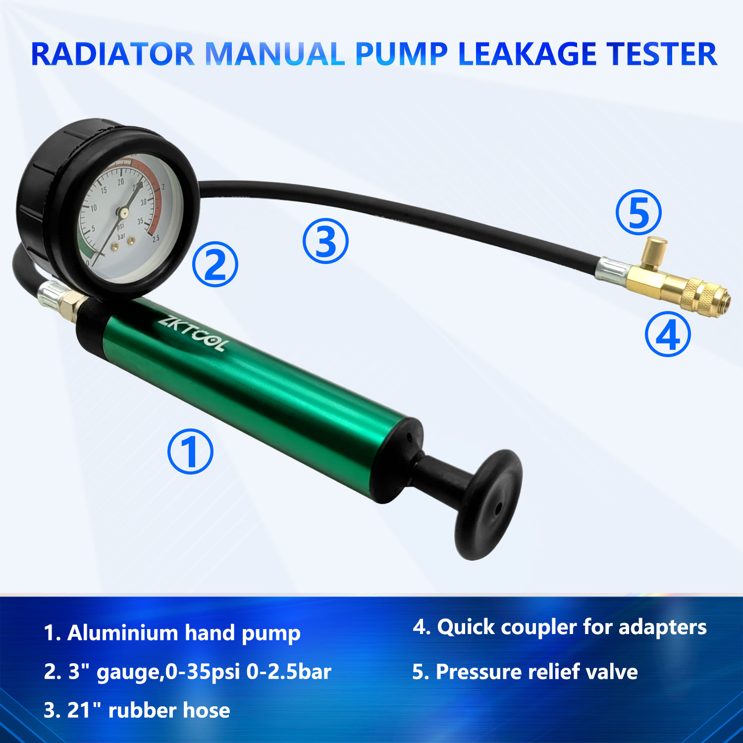 Aluminiowy zestaw do testowani – Radiator Pressure Tester recenzja i cena
