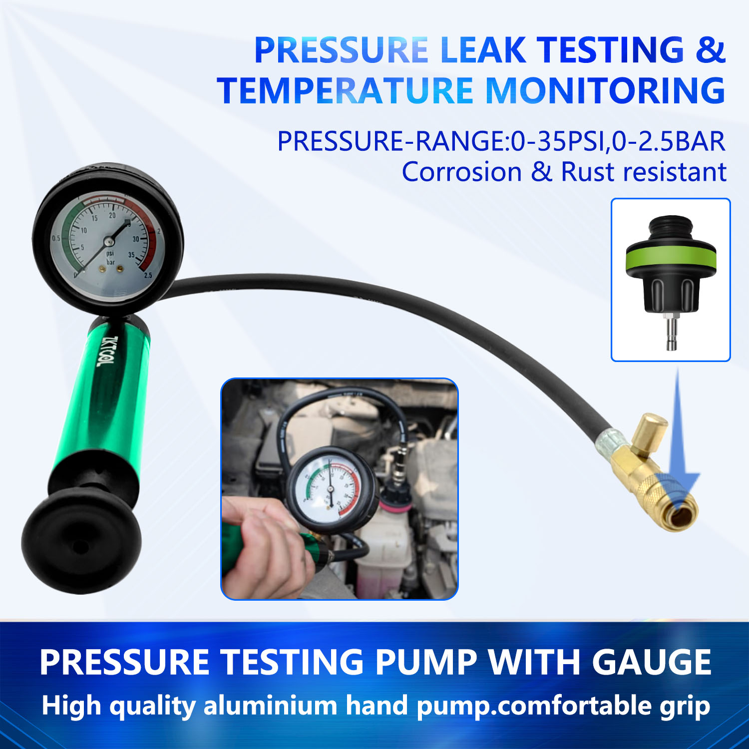 Aluminiowy zestaw do testowani – Radiator Pressure Tester recenzja i cena