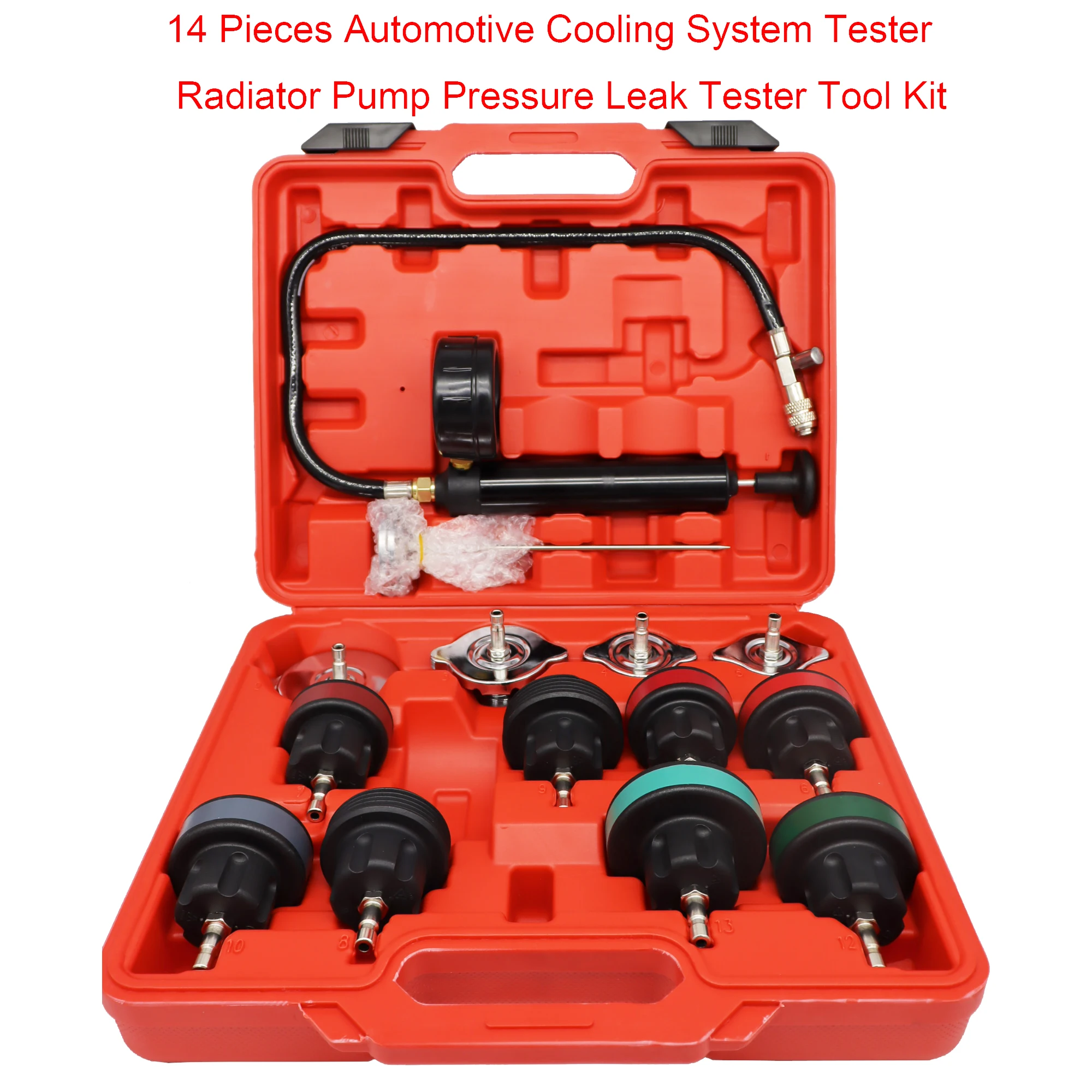 14-częściowy uniwersalny zesta – Radiator Pressure Tester recenzja i cena
